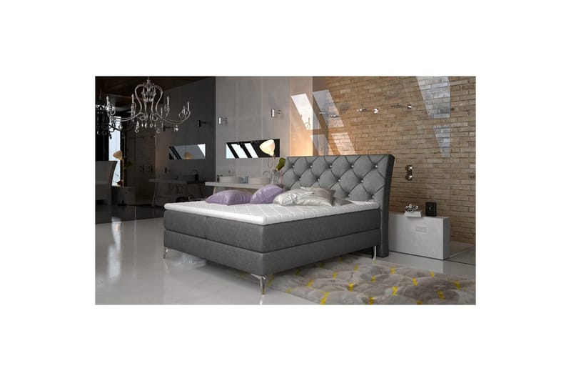 Kontinentalseng Eltap Adel - 160x200 cm, Dora 96, Svart - Møbler - Senger - Kontinentalsenger