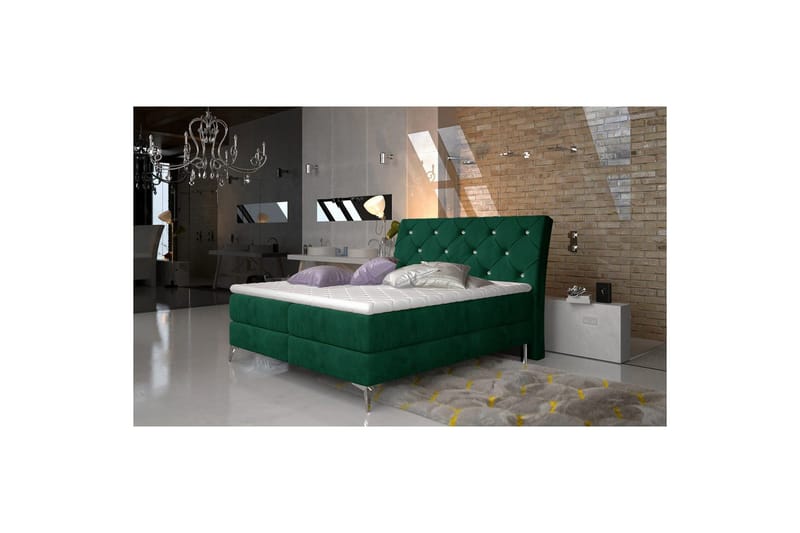 Kontinentalseng Eltap Adel, 180x200 cm, Kronos 19, Mørk Grønn