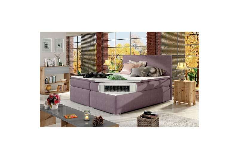 Kontinentalseng Eltap Divalo - Soro 65, Rosa, 140x200 cm - Møbler - Senger - Kontinentalsenger