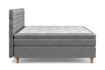 Kontinentalseng Estelle 180x200 cm - Grå/Fløyel - Møbler - Senger - Kontinentalsenger