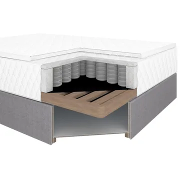 Kontinentalseng Kalen med madrass 120x200 cm - grå - Møbler - Senger - Kontinentalsenger