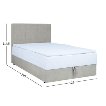 Kontinentalseng Kalen med madrass 120x200 cm - mørk beige - Møbler - Senger - Kontinentalsenger