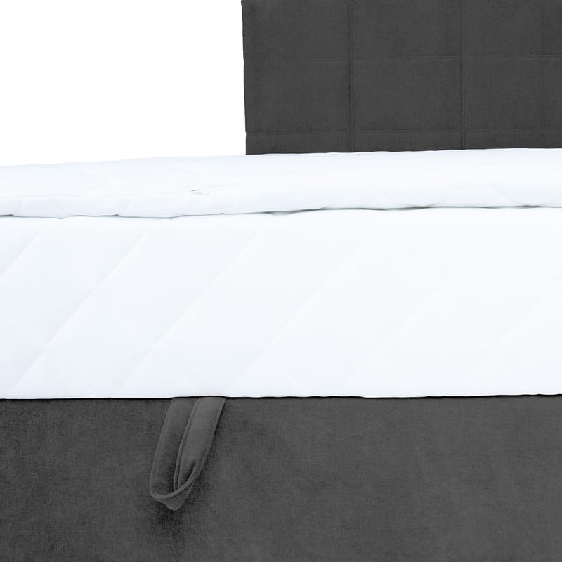 Kontinentalseng Kalen med madrass 120x200 cm - Mørkegrå - Møbler - Senger - Kontinentalsenger
