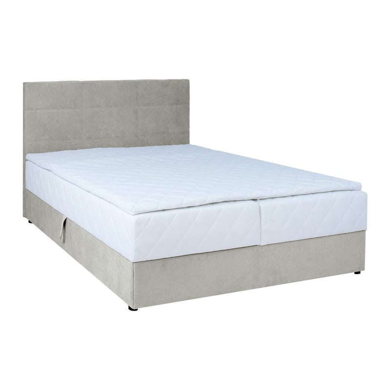 Kontinentalseng Kalen med madrass 160x200 cm, Mørk beige