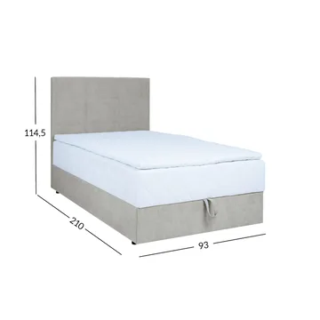 Kontinentalseng Kalen med madrass 90x200 cm - mørk beige - Møbler - Senger - Kontinentalsenger