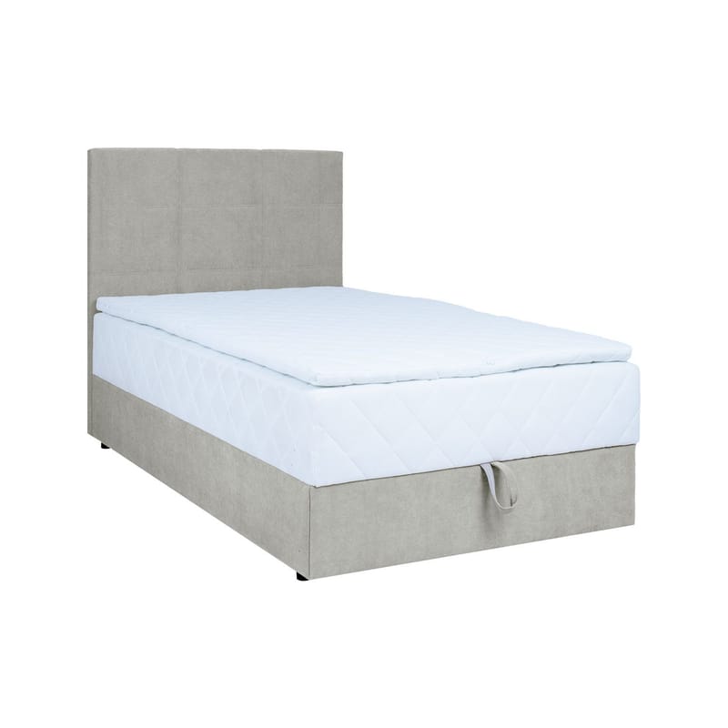 Kontinentalseng Kalen med madrass 90x200 cm, mørk beige