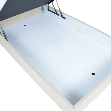 Kontinentalseng Kalen med madrass 90x200 cm - mørk beige - Møbler - Senger - Kontinentalsenger