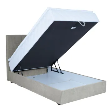 Kontinentalseng Kalen med madrass 90x200 cm - mørk beige - Møbler - Senger - Kontinentalsenger
