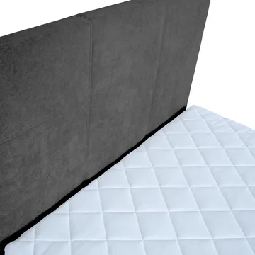 Kontinentalseng Kalen med madrass 90x200 cm - Mørkegrå - Møbler - Senger - Kontinentalsenger