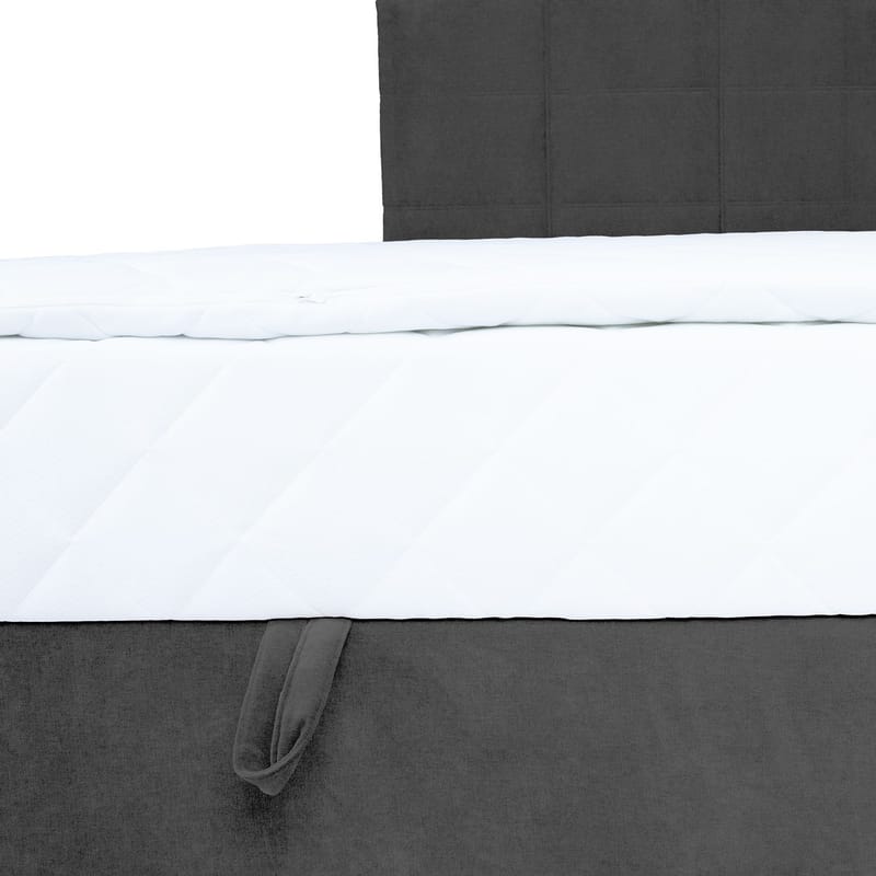 Kontinentalseng Kalen med madrass 90x200 cm - Mørkegrå - Møbler - Senger - Kontinentalsenger