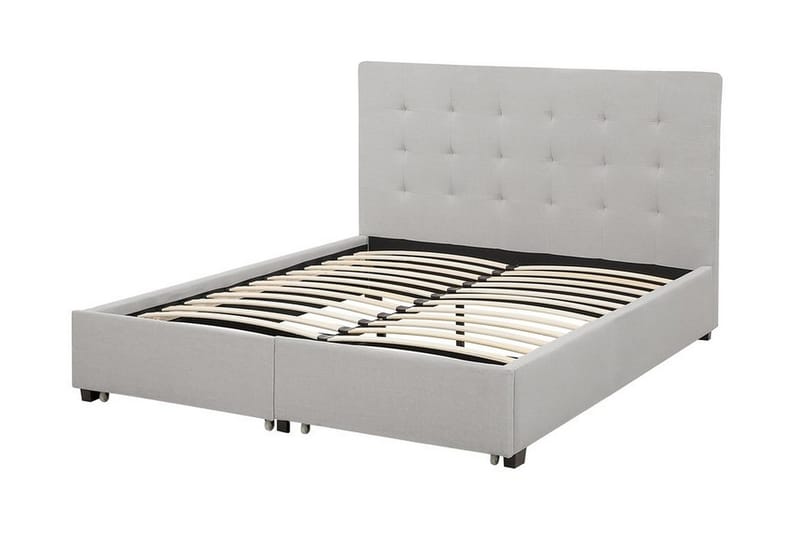 Kontinentalseng Mooneyrow med Oppbevaring 140x200 - Grå - Møbler - Senger - Senger med oppbevaring