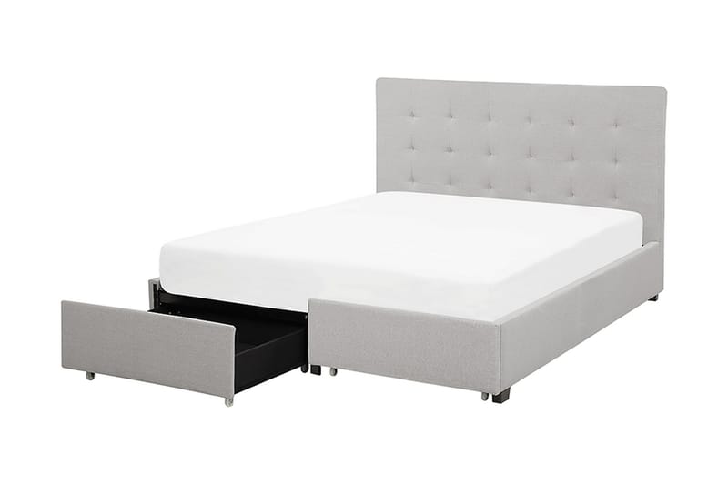 Kontinentalseng Mooneyrow med Oppbevaring 140x200 - Grå - Møbler - Senger - Senger med oppbevaring