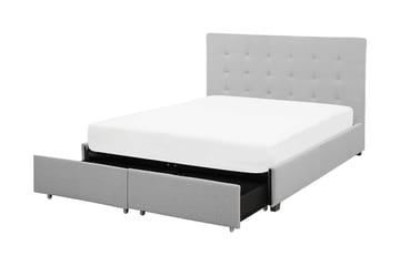 Kontinentalseng Mooneyrow med Oppbevaring 140x200 - Grå - Møbler - Senger - Senger med oppbevaring