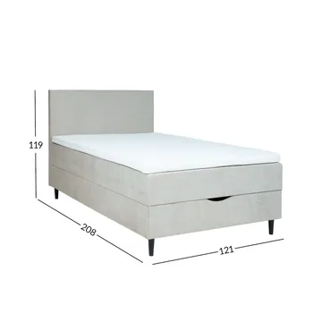Kontinentalseng Odviks 120x200 cm - Mørk beige - Møbler - Senger - Kontinentalsenger