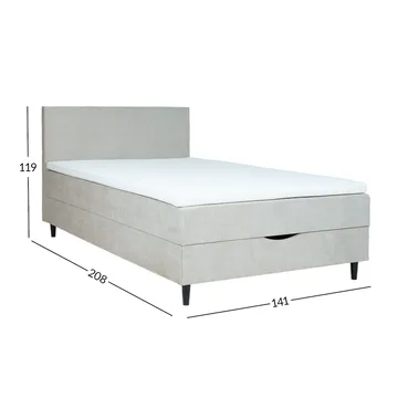 Kontinentalseng Odviks 140x200 cm - mørk beige - Møbler - Senger - Kontinentalsenger