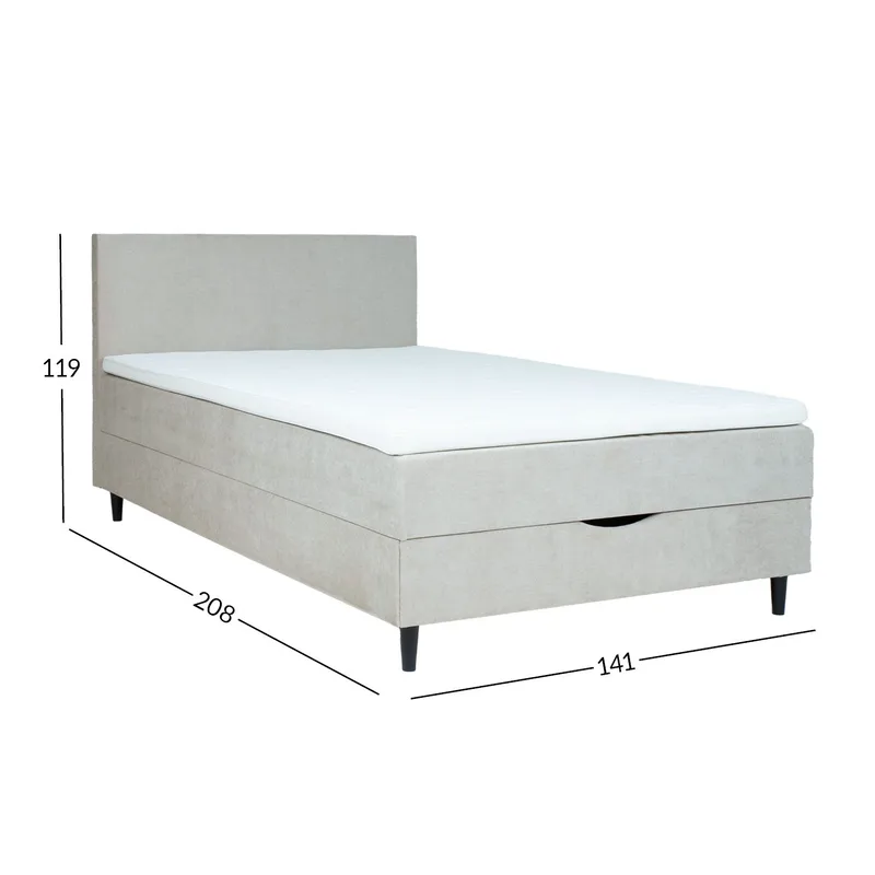 Kontinentalseng Odviks 140x200 cm - mørk beige - Møbler - Senger - Kontinentalsenger