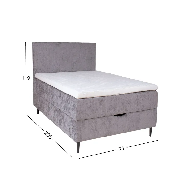 Kontinentalseng Odviks 90x200 cm - Grå - Møbler - Senger - Kontinentalsenger