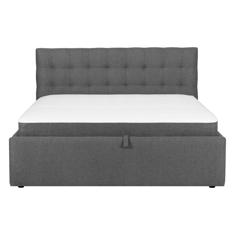 Kontinentalseng Olsvik 160x200 cm med madrass - Grå - Møbler - Senger - Kontinentalsenger