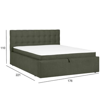 Kontinentalseng Olsvik 160x200 cm med madrass - grønn - Møbler - Senger - Kontinentalsenger