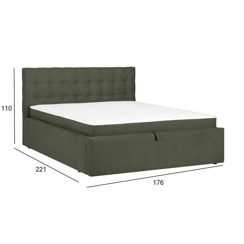 Kontinentalseng Olsvik 160x200 cm med madrass - grønn - Møbler - Senger - Kontinentalsenger