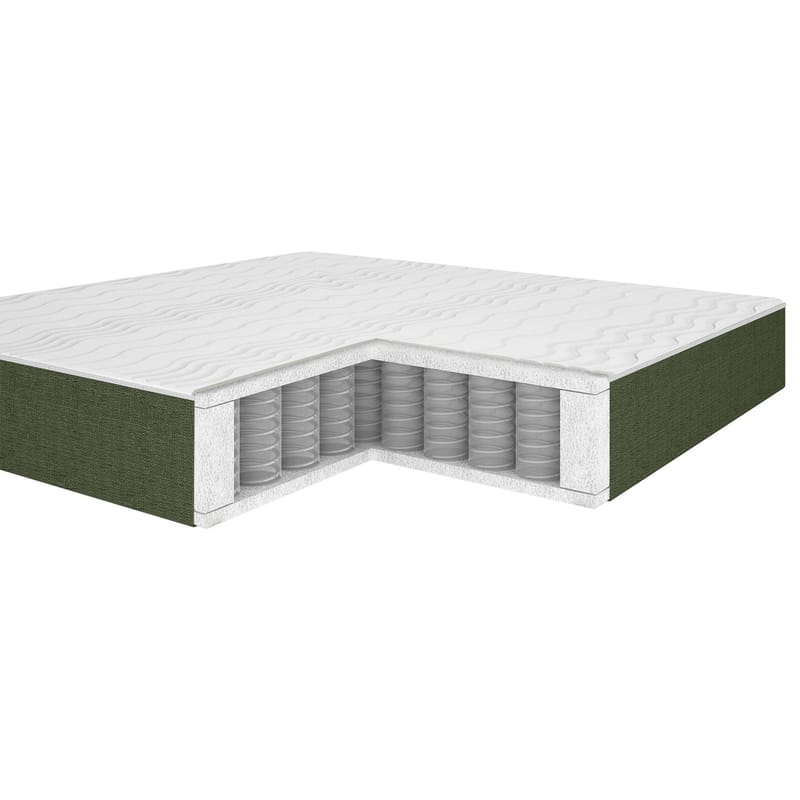 Kontinentalseng Olsvik 160x200 cm med madrass - grønn - Møbler - Senger - Kontinentalsenger