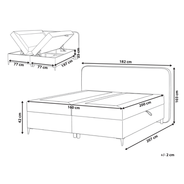 Kontinentalseng Regent 160x200 cm - Taupe - Møbler - Senger - Kontinentalsenger