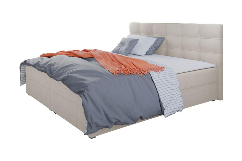 Alvito Kontinentalseng 160x200 cm med Sengegavl, Beige