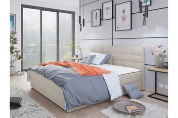 Alvito Kontinentalseng 180x200 cm med Sengegavl - Beige - Møbler - Senger - Kontinentalsenger