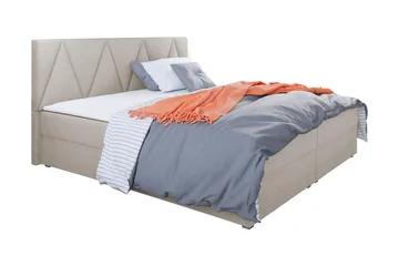 Alvito Kontinentalseng 180x200 cm med Sengegavl - Beige - Møbler - Senger - Kontinentalsenger