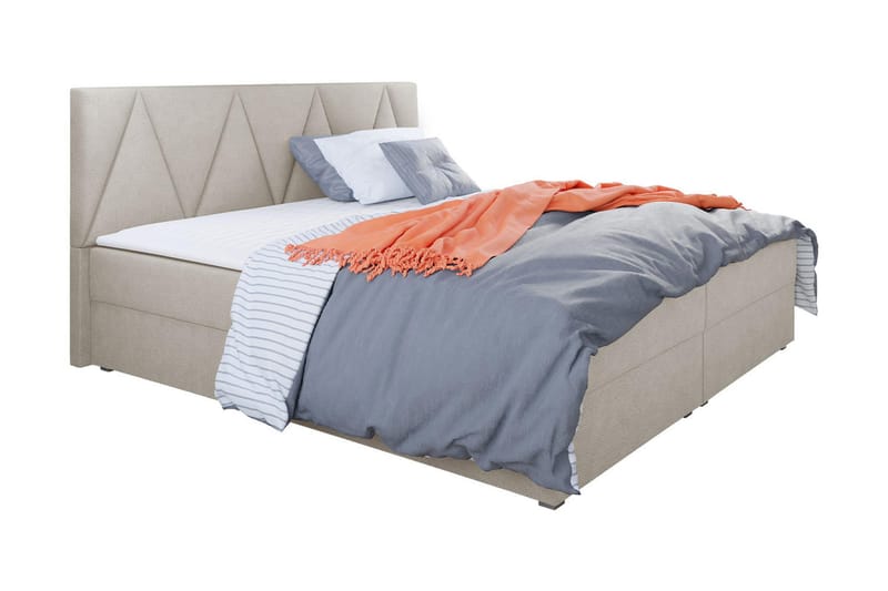 Alvito Kontinentalseng 180x200 cm med Sengegavl - Beige - Møbler - Senger - Kontinentalsenger