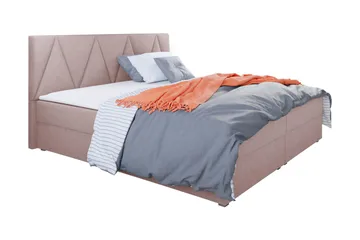 Alvito Kontinentalseng 180x200 cm med Sengegavl - Rosa - Møbler - Senger - Kontinentalsenger