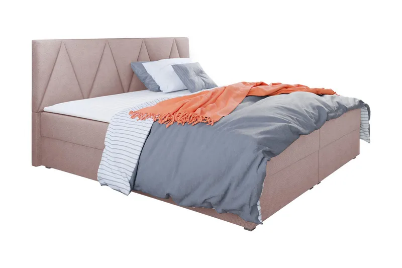 Alvito Kontinentalseng 180x200 cm med Sengegavl - Rosa - Møbler - Senger - Kontinentalsenger