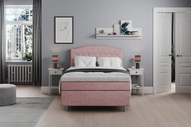 Belda Kontinentalseng 120x200 Fast - Rosa - Møbler - Senger - Kontinentalsenger