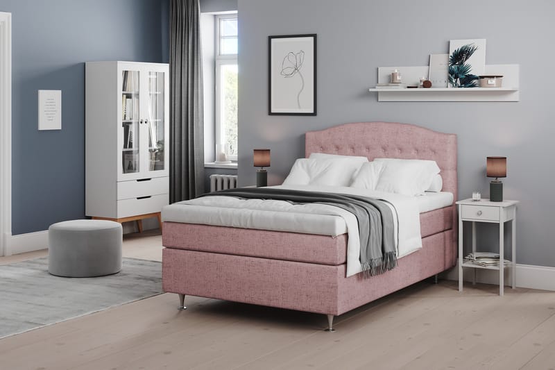 Belda Kontinentalseng 120x200 Fast - Rosa - Møbler - Senger - Kontinentalsenger