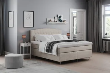 Belda Kontinentalseng 160x200 Fast/Medium - Beige - Møbler - Senger - Kontinentalsenger