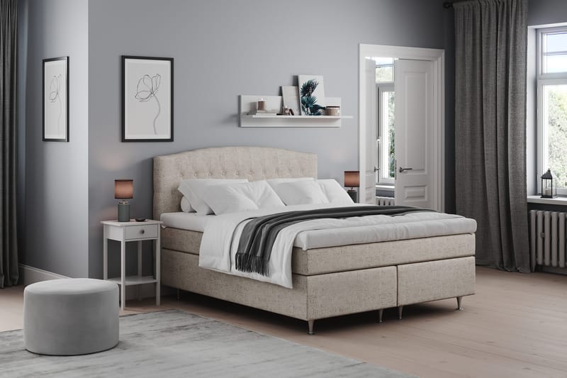 Belda Kontinentalseng 160x200 Medium - Beige - Møbler - Senger - Kontinentalsenger