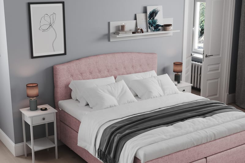 Belda Kontinentalseng 180x200 Fast - Rosa - Møbler - Senger - Kontinentalsenger