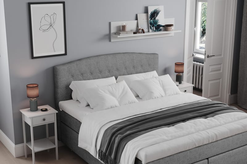 Belda Kontinentalseng 180x200 Fast/Medium - Grå - Møbler - Senger - Kontinentalsenger