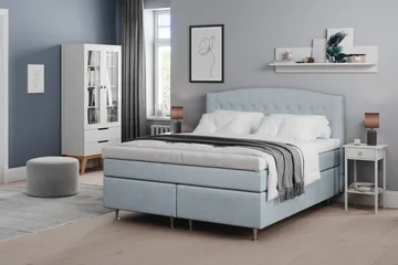 Belda Kontinentalseng 180x200 Medium - Lyseblå - Møbler - Senger - Kontinentalsenger