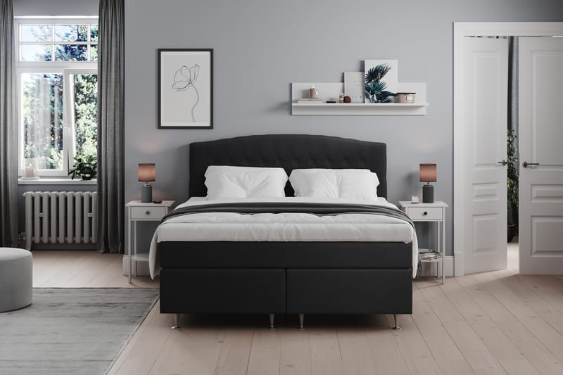Belda Sengepakke 160x200 Fast/Medium - Svart - Møbler - Senger - Kontinentalsenger
