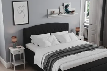 Belda Sengepakke 160x200 Fast/Medium - Svart - Møbler - Senger - Kontinentalsenger