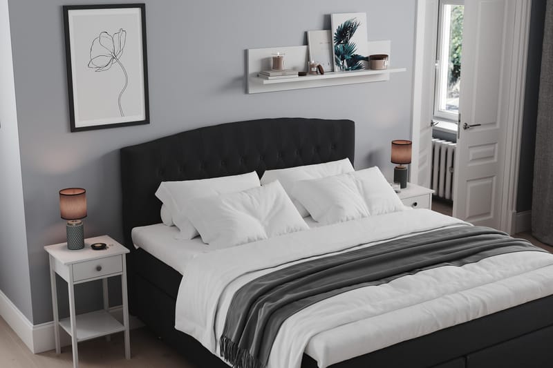 Belda Sengepakke 160x200 Fast/Medium - Svart - Møbler - Senger - Kontinentalsenger