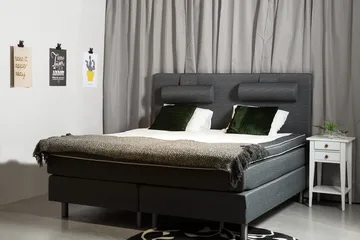 Belinda Komplett Sengepakke 180x200 cm - Mørkegrå - Møbler - Senger - Kontinentalsenger