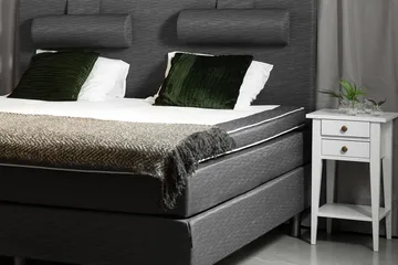 Belinda Kontinentalseng 180x200 - Grå - Møbler - Senger - Kontinentalsenger