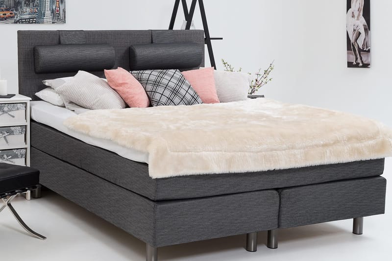 Belinda Kontinentalseng 180x200 - Grå - Møbler - Senger - Kontinentalsenger