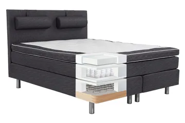 Belinda Kontinentalseng 180x200 - Grå - Møbler - Senger - Kontinentalsenger