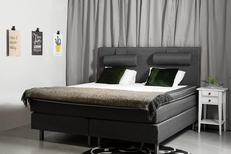 Belinda Kontinentalseng 180x200 - Grå - Møbler - Senger - Kontinentalsenger