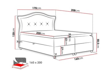 Boisdale Kontinentalseng 160x200 cm - Møbler - Senger - Kontinentalsenger