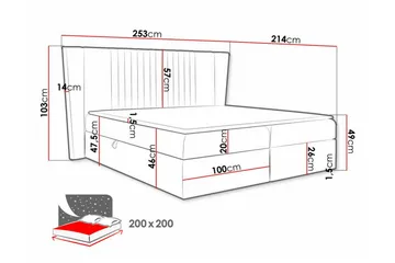 Boisdale Kontinentalseng 200x200 cm - Møbler - Senger - Kontinentalsenger