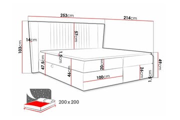 Boisdale Kontinentalseng 200x200 cm - Møbler - Senger - Kontinentalsenger
